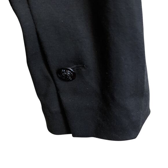 Lane Bryant Woman Plus 18 Blazer Black Ponte Metal Crown Button Accents Pockets - Picture 8 of 10